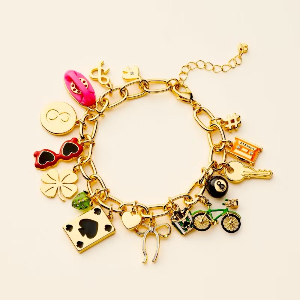 Mixed Novelty Chunky Charm Bracelet - kate spade new york x Target Gold